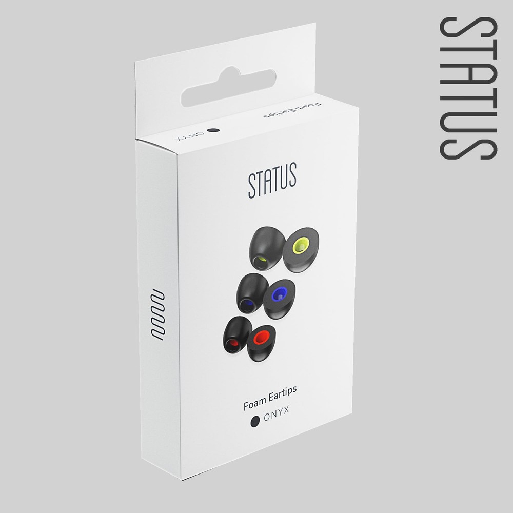 Status Audio Memory Foam Replacement Earbud Tips - for Between Onyx (Black)