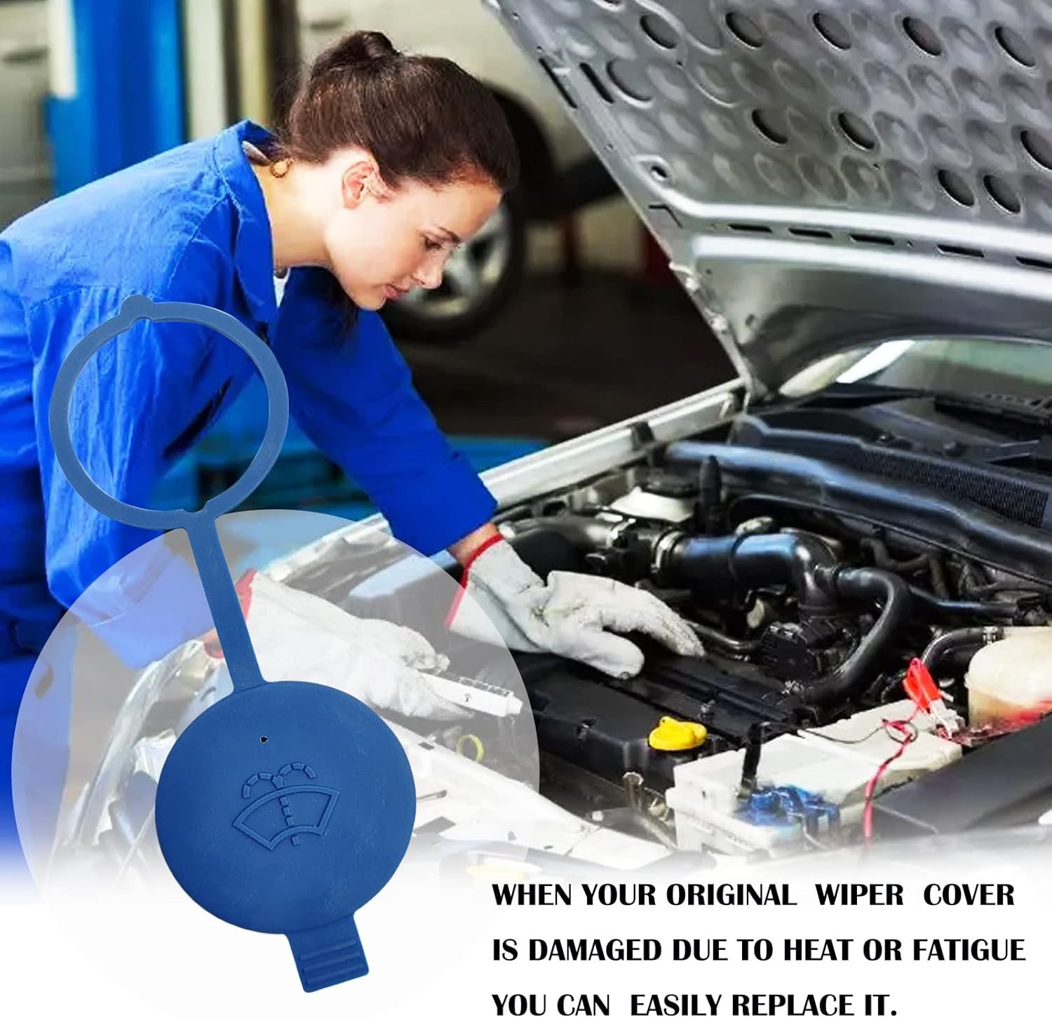 Windscreen Washer Cap, Windshield Wiper Washer Fluid Reservoir Tank Bottle Cap 4