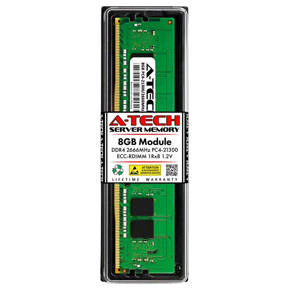 8GB 1Rx8 PC4-21300 ECC REG RDIMM (DELL 370-ADNI Equivalent) Server Memory RAM