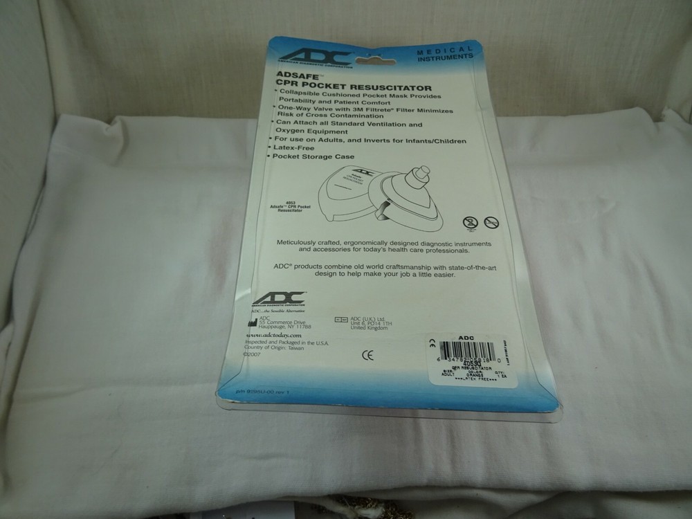ADC Adsafe CPR Pocket Resuscitator NEW