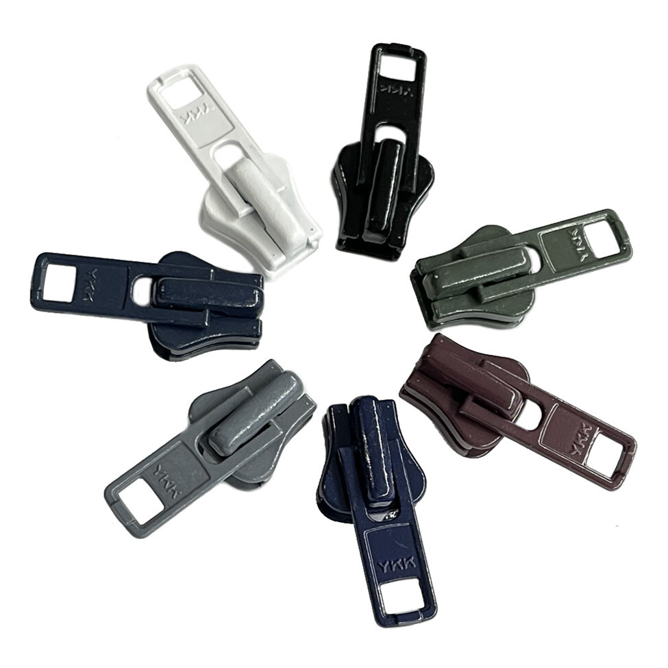 YKK ORIGINAL SLIDERS #8 Vislon for Plastic Jacket Zipper Pull 2/Pack Made in USA