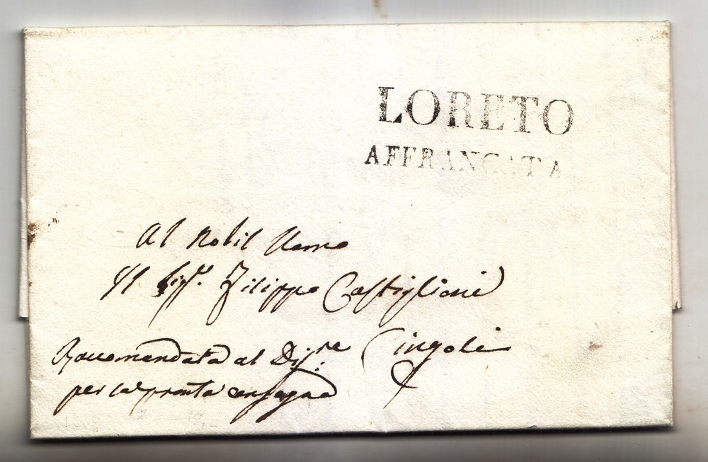 VV614-Pontifical State-Marche-Pref. Loreto Affranchised X Cingoli