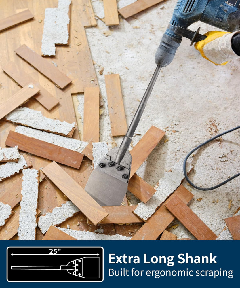 6 Inch SDS Max Floor Scraper Thinset Removal Chisel Bits for Rotary Hammer Drill