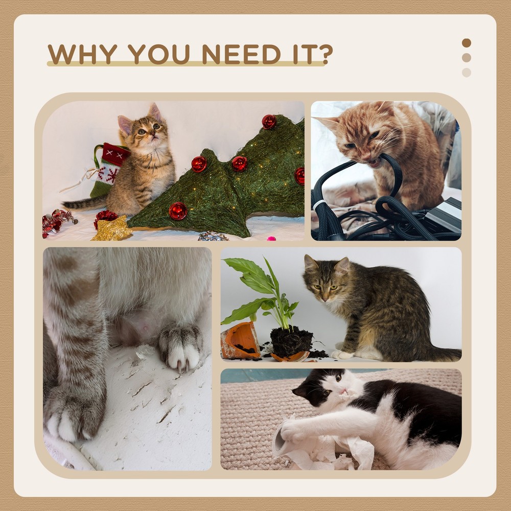 3-Level Cat Tree with Sisal Scratching Posts for Playing
