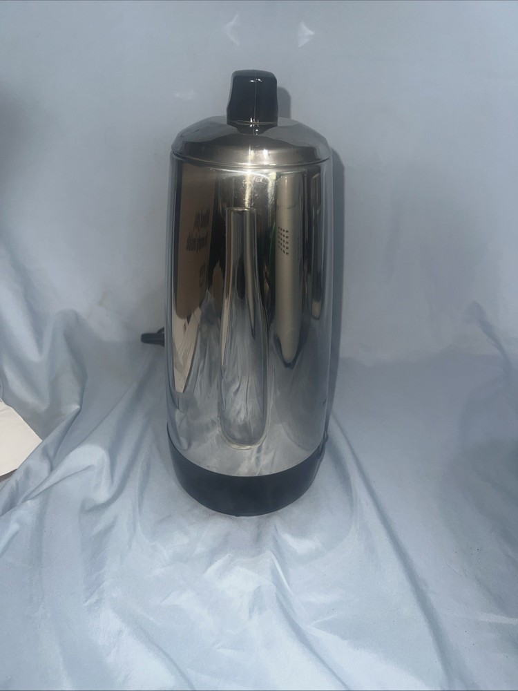 Hamilton Beach Stainless Coffee Pot Percolator WORKING 12 Cup Model
