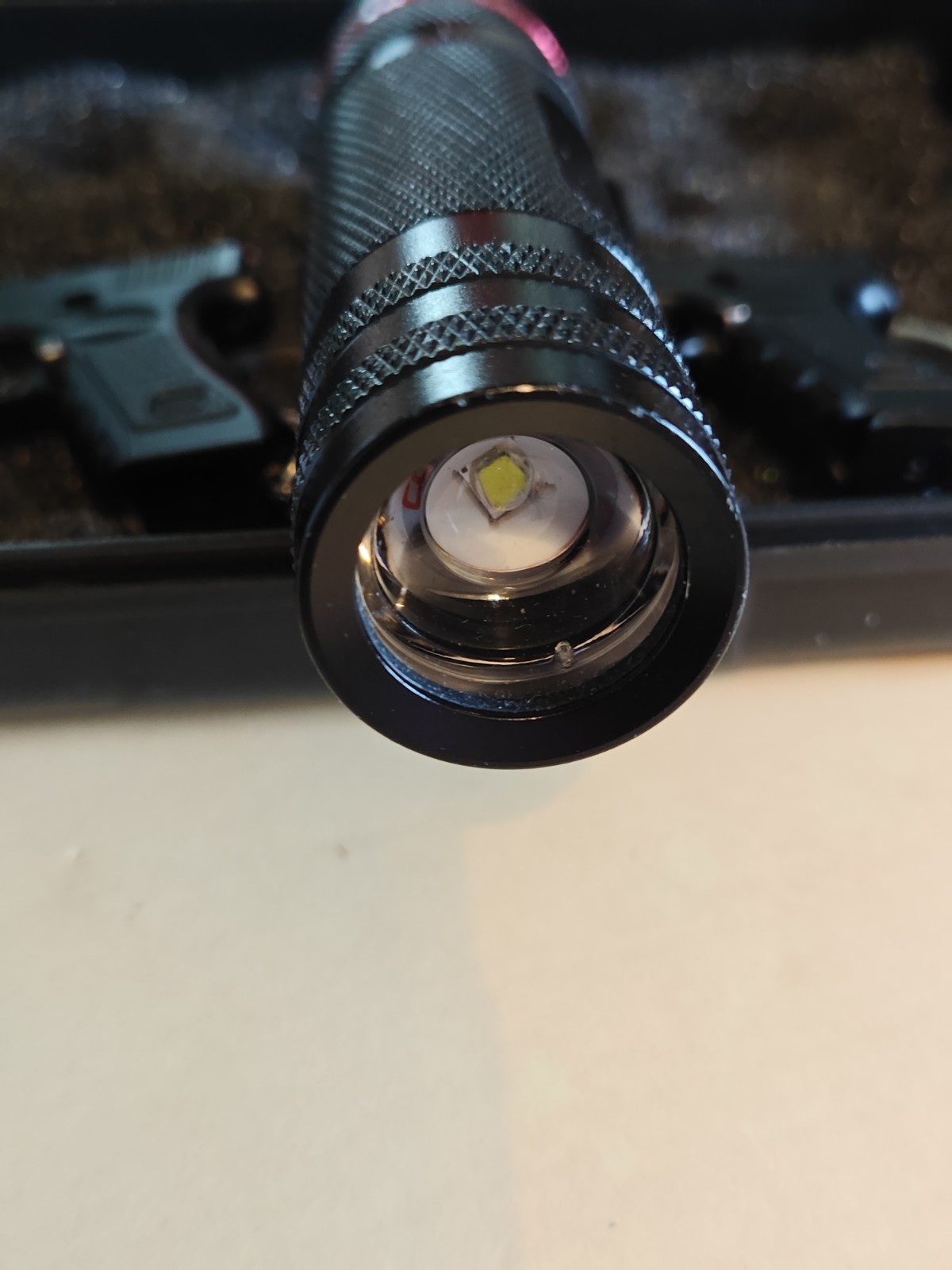 2 GL0CK 17 Mini Firearm Gun Pistol KEYCHAIN & Coast Flashlight, Includes Case