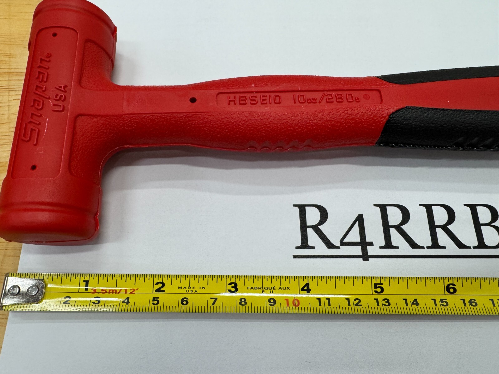 Snap-on Tools USA New Red Small 10oz Slimline SOFT FACE Dead Blow Hammer HBSE10