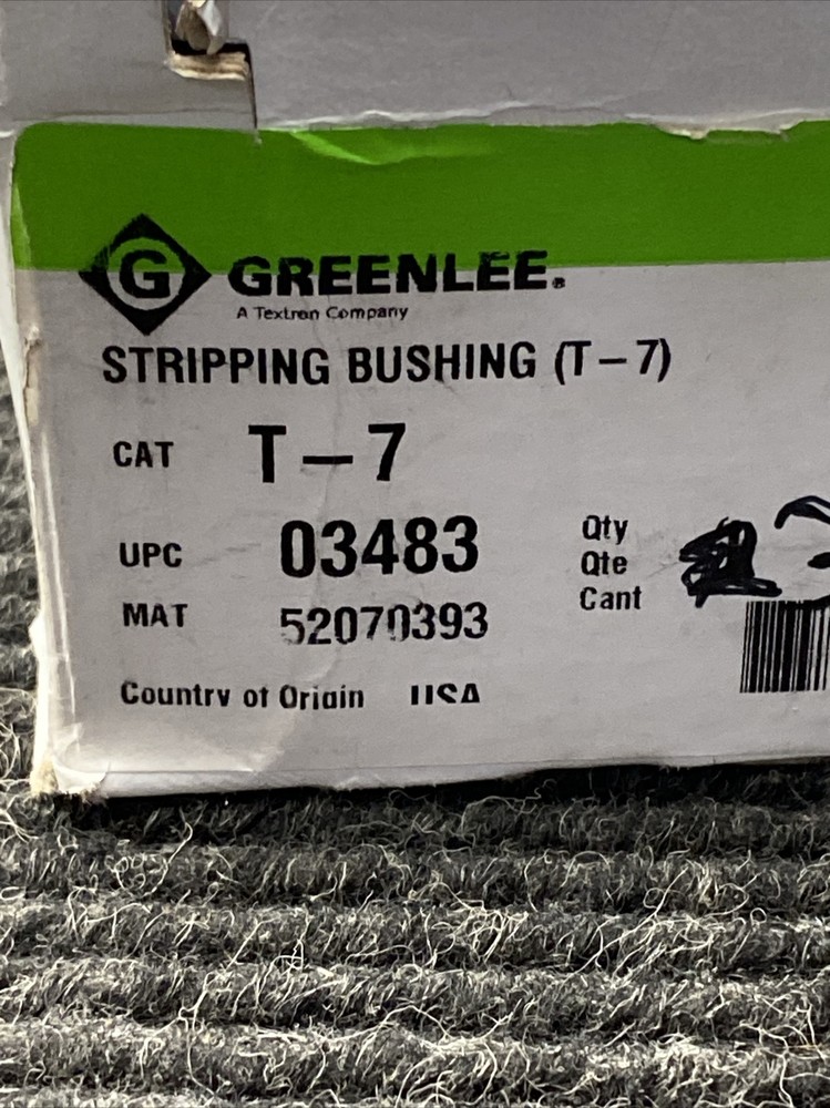 NEW NO BOX GREENLEE T-7 STRIPPING BUSHING
