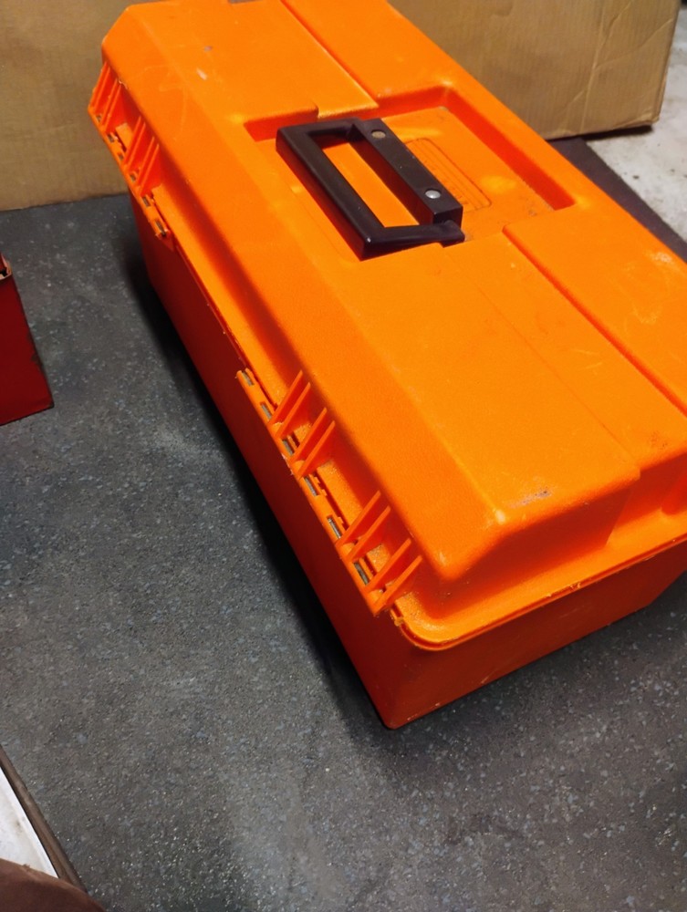 Classic Tool Boxes With Various Mechanic Tools and Accessories