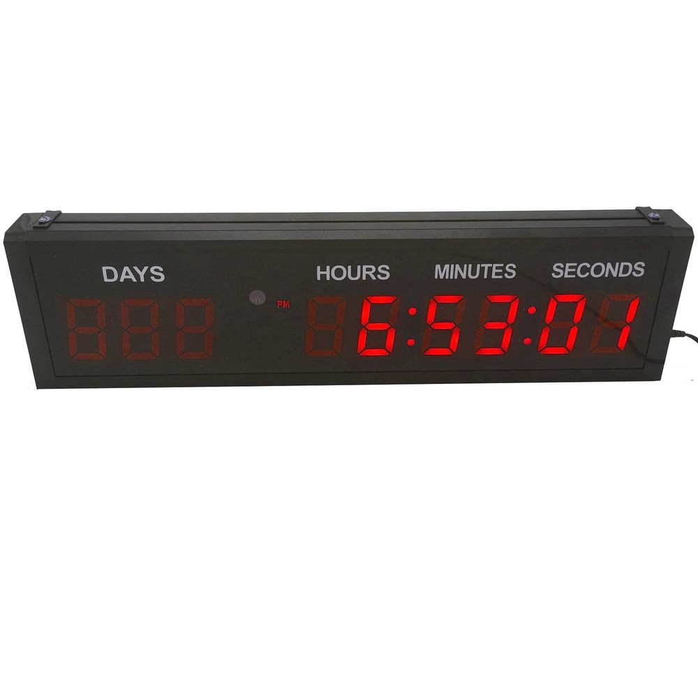 BTBSIGN LED Countdown Clock Safety Event Timer with Remote and Buttons for 1.8''