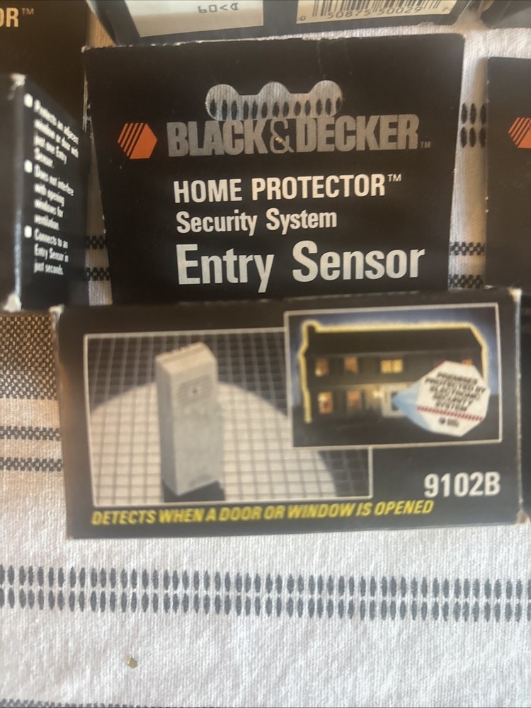 5 Vintage NOS Black & Decker Home Protector Entry Sensor Security Sensor