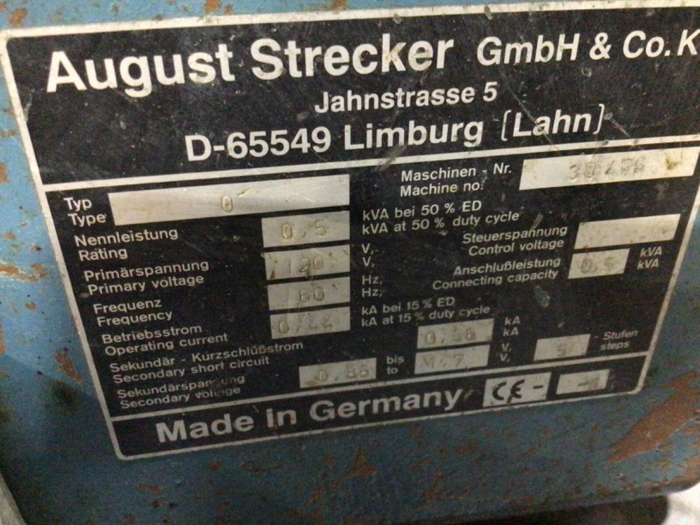 Streaker Type 0 Butt Welder 30476 #518DK