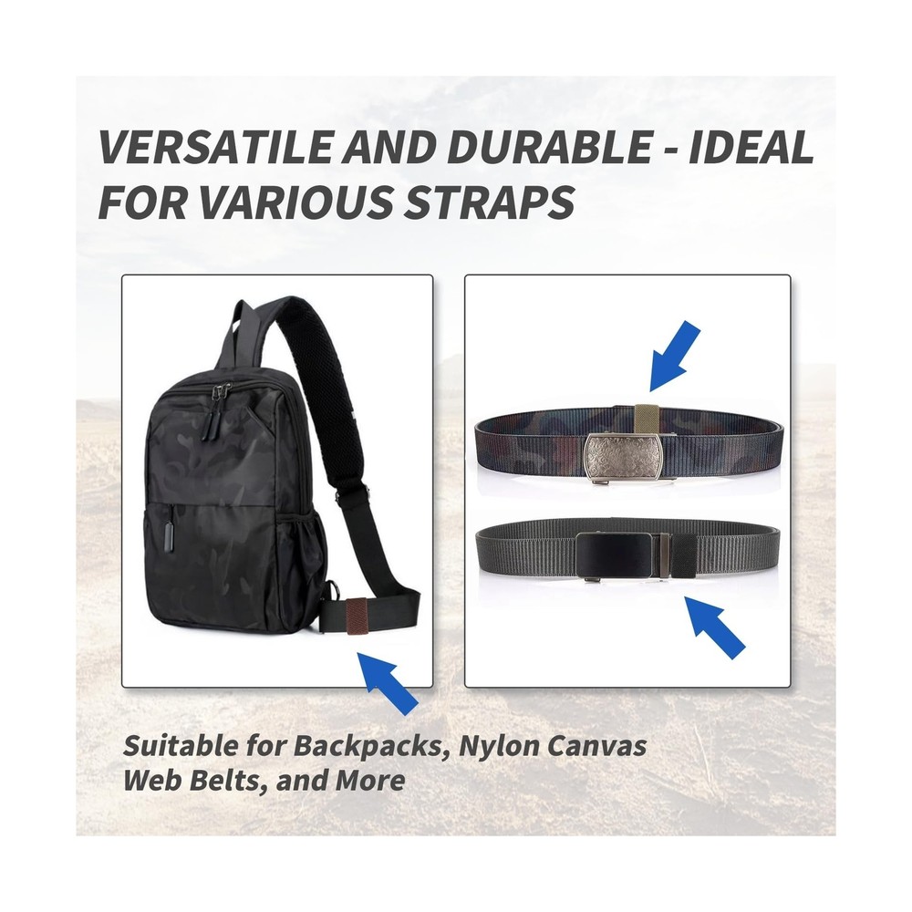 10Pack Elastic Belt Keepers Strap Organizers Backpack Strap Holder Retainer B...