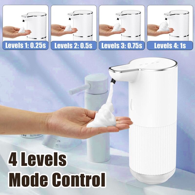 Automatic Foaming Soap Dispenser White Touchless 350ml USB Rechargeable