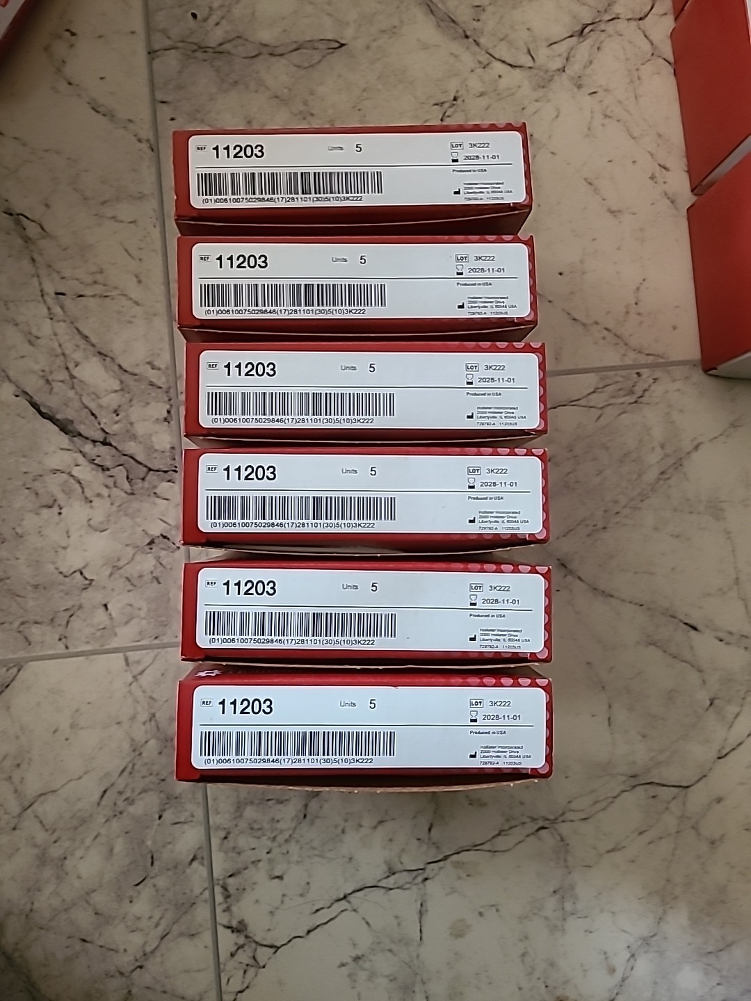 Lot Of 6 Holister 11203 exp 2028