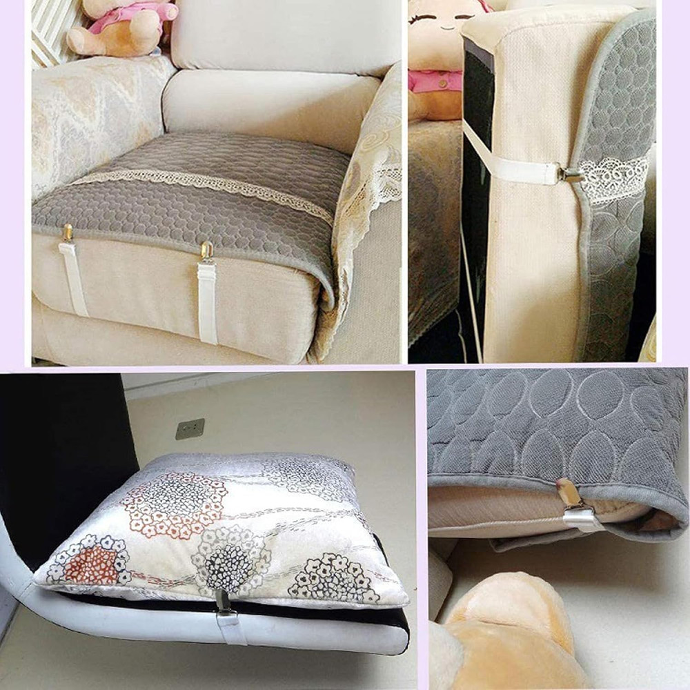 10 Pcs Adjustable Bed Sheet Straps,Bed Sheet Clips, Elastic Bed Fitted Sheet ...