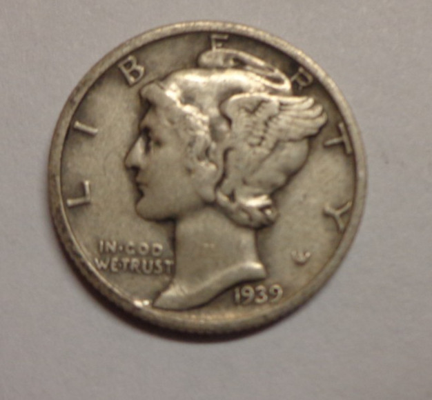 1939 S   Mercury Dime  90% Silver