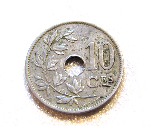 1901 Belgium 10 Centimes Coin