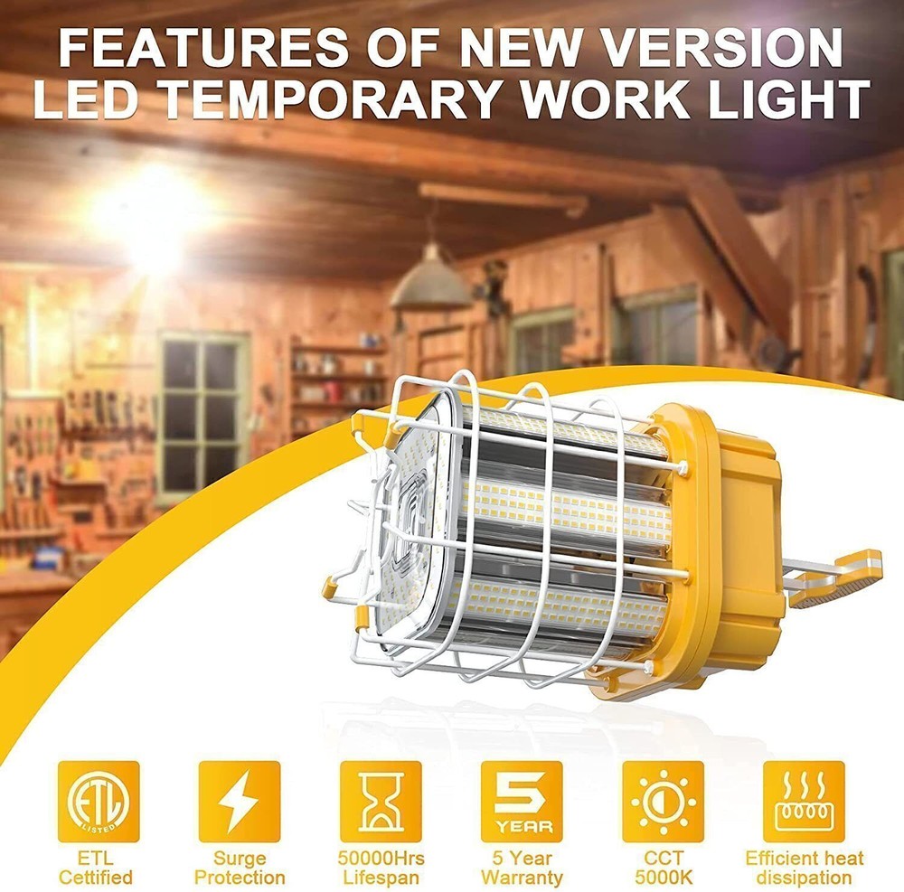 80W LED Temporary Work Light Industrial Construction Linkable Work Shop Lighting