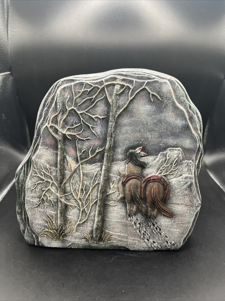 Ceramic Horse And Indian Decor