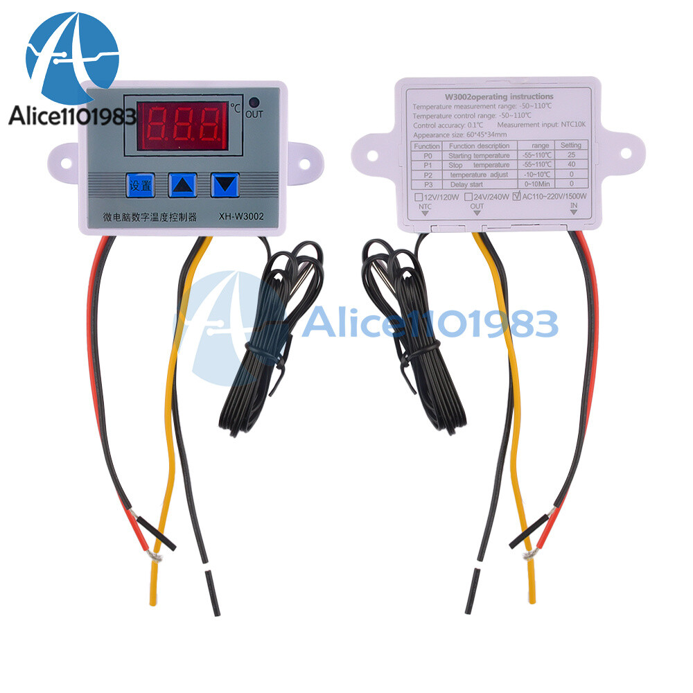 DC 12V XH-W3002 Digital LED Temperature Controller Thermostat Control Switch NTC