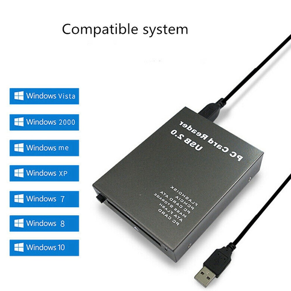 1PC USB 2.0 to PC ATA PCMCIA Adapter Flash Disk Memory Card Reader Plug & Play