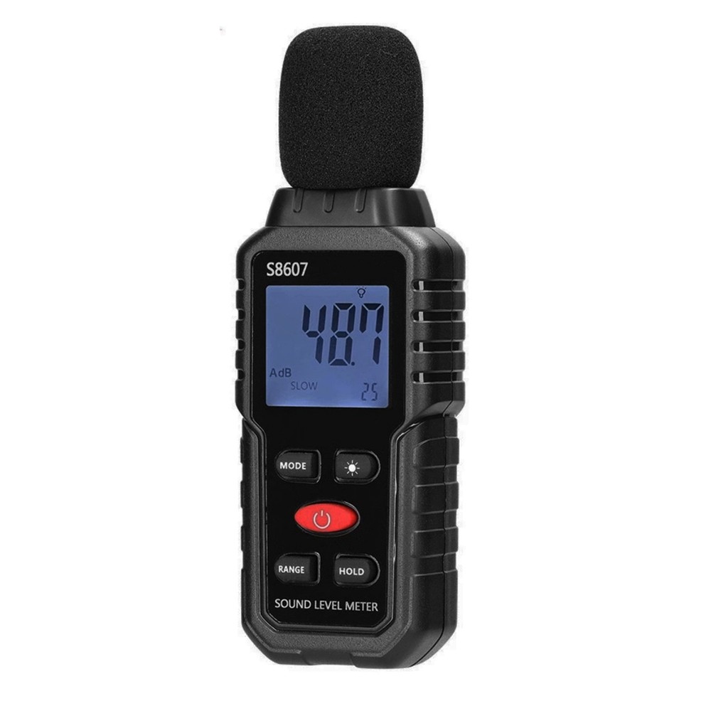 30-130dB Digital Noise Meter Decibel Reader with Over Under Range Indication