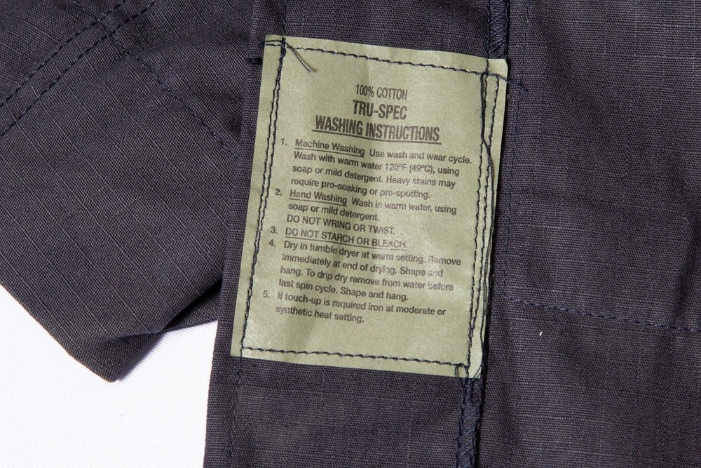 Tru-Spec BDU Coat Tactical Jacket Black Extra Small Long