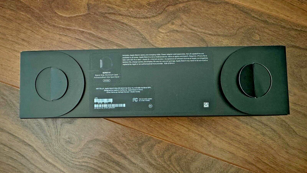 Empty Box Apple Watch Nike S6 44mm A2292 EMPTY BOX ONLY Black