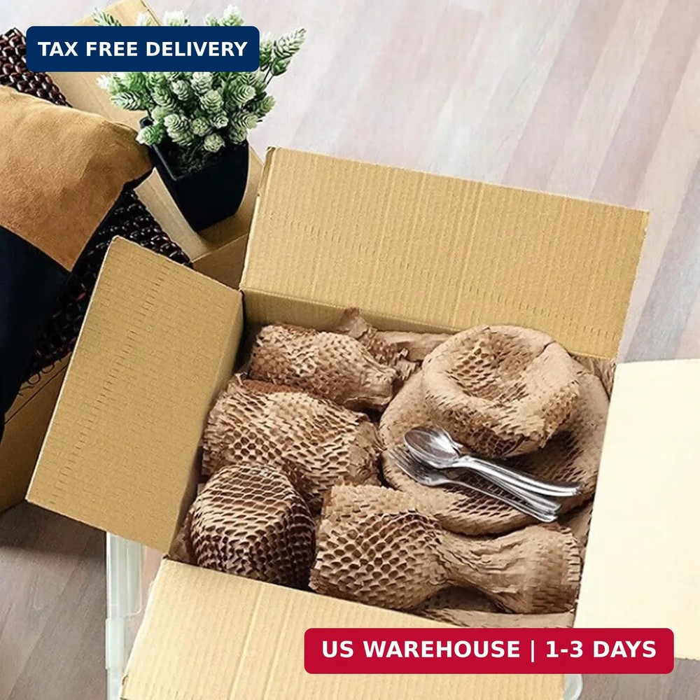 MAXECHO 50 Sheets Honeycomb Packing Paper Expanded Size 12" × 16" Unexpanded Siz