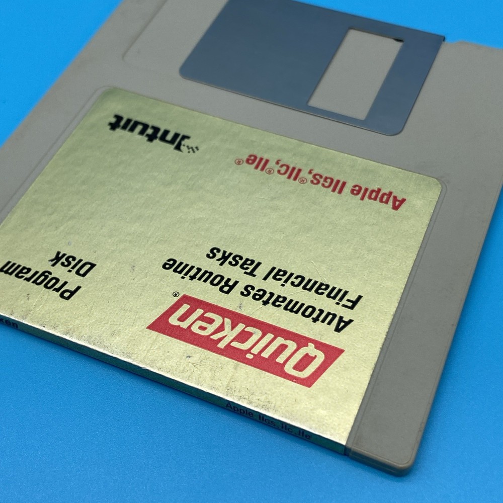 1987 Quicken Apple IIGS Program A disk VTG Floopy Disk Untested