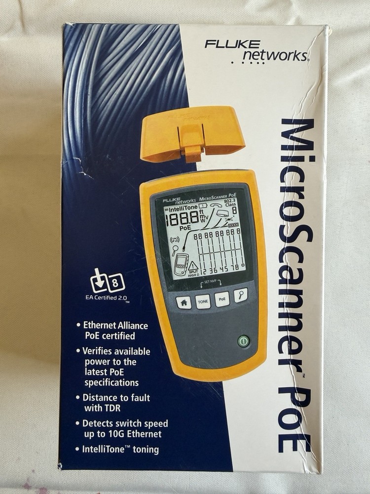 Fluke Networks MicroScanner Network Cable Verifier & PoE Tester MS-POE