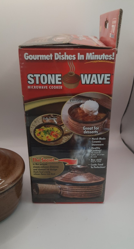 Ceramic Stone Wave Microwave Cooker Non-Stick Open Box