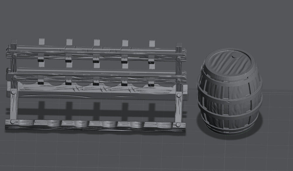 Large Rack + Barrel Custom Order | D&D DnD |