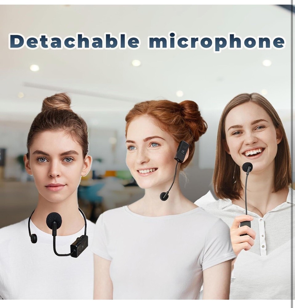 WinBridge Bluetooth 5.3 Voice Amplifier with Wireless Microphone Headset S98