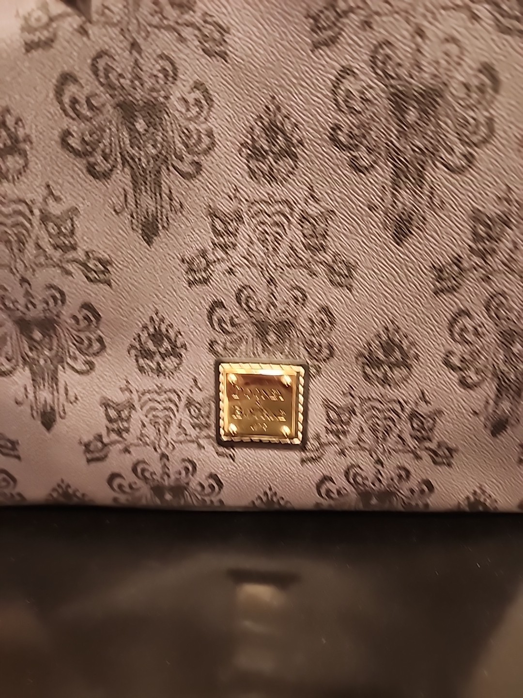 Disney Dooney & Bourke Haunted Mansion Wallpaper print Hobo Bag Purse Tassels