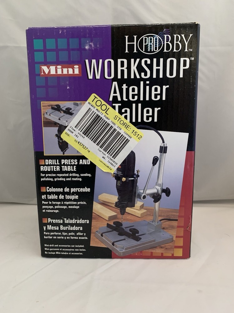 Mini Workshop Drill Press & Router Table by HOBBY PRO - Drilling, Routing & More