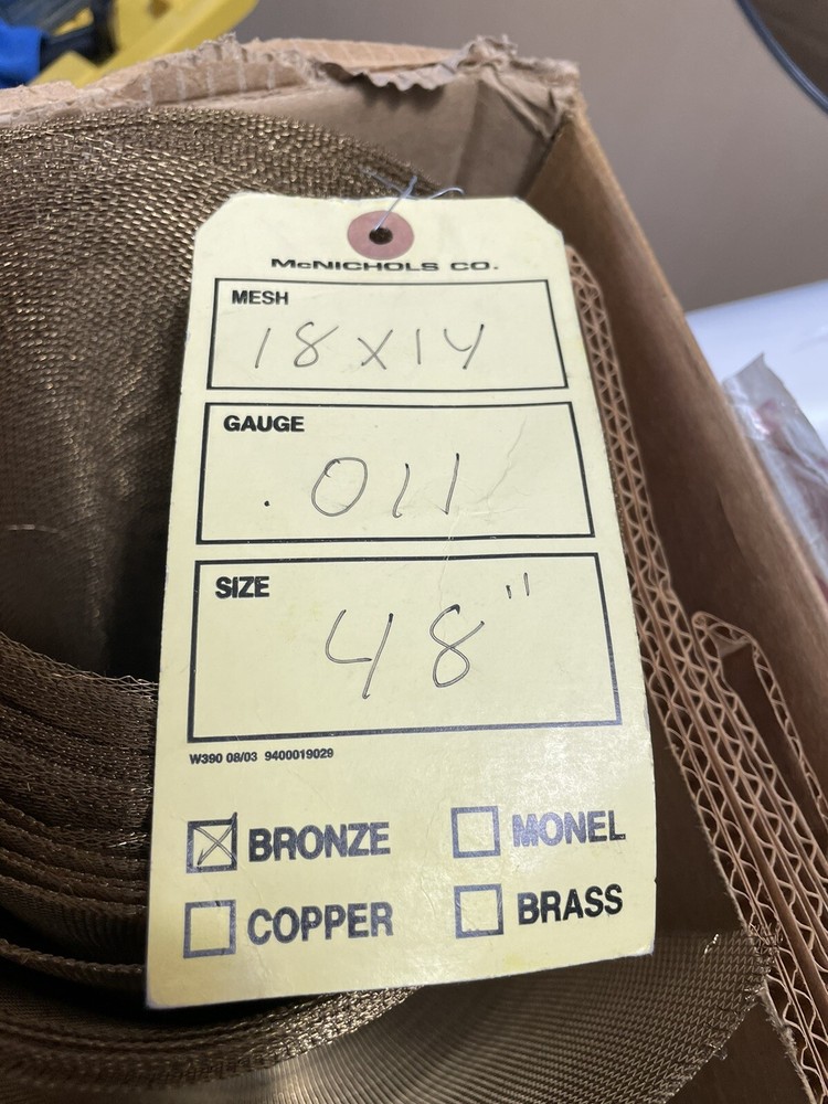 Bronze Mesh .011 Guage 48”
