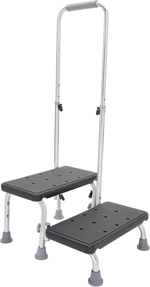 2 Step Stool with Handle for Elderly,Heavy Duty 2 Step Stool with Handrail