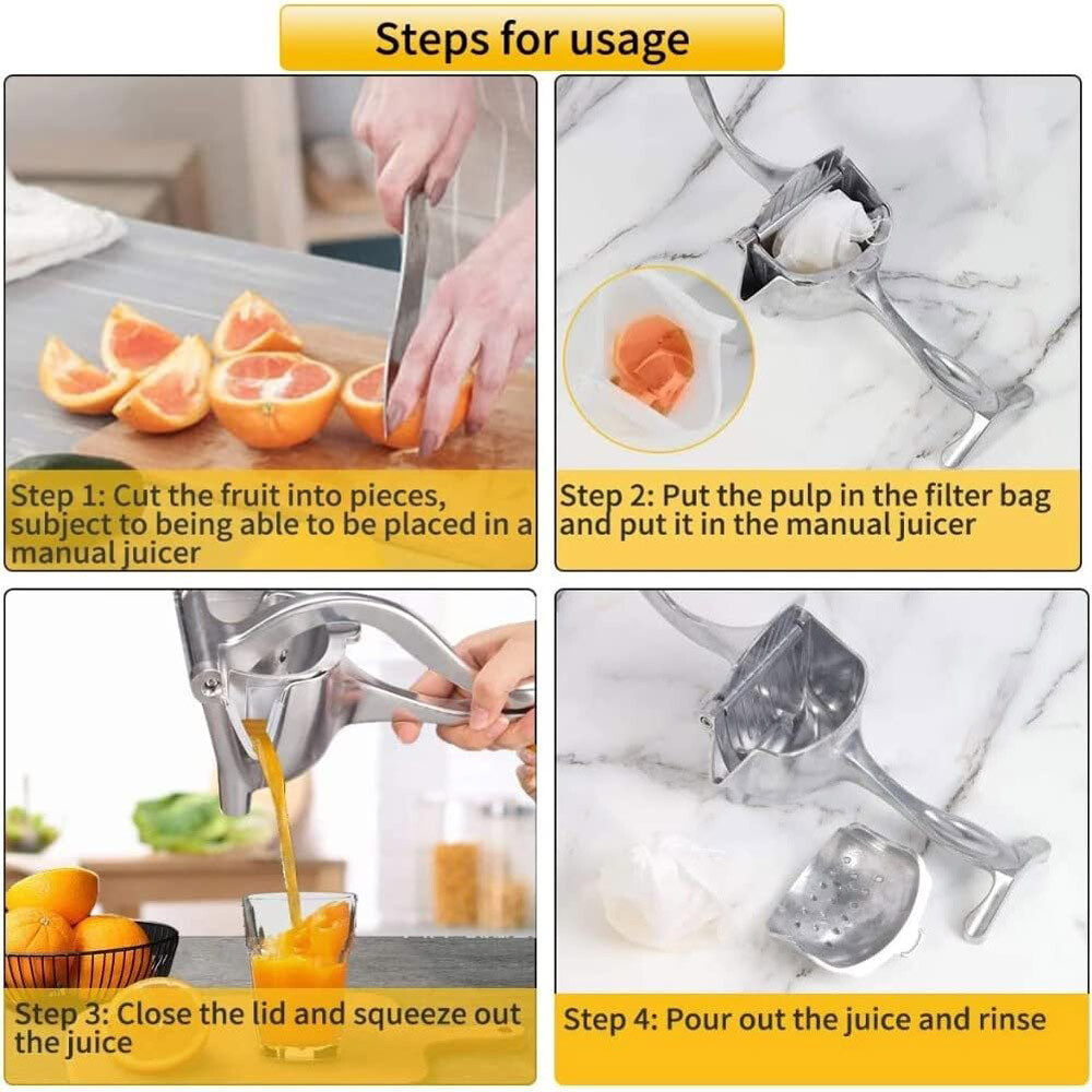 Heavy Duty Metal Manual Juicer Fruit Juice Squeezer for Pressing Lemons Oranges