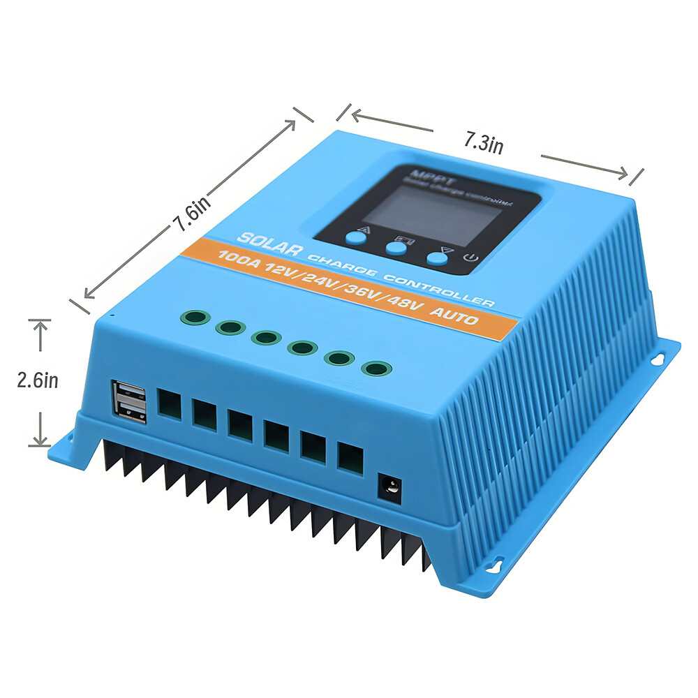 2PACK 100A 12V/24V/36V/48V MPPT Solar Charge Controller PV Charger Controller