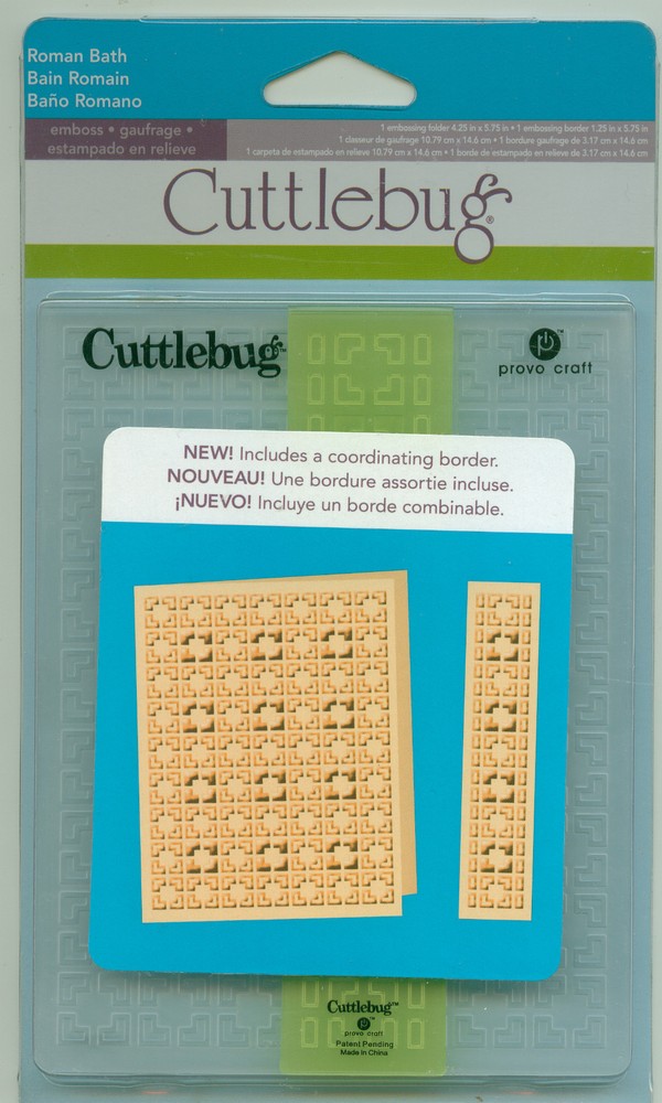 CUTTLEBUG 4.25 x 5.75 embossing folder ROMAN BATH plus BORDER