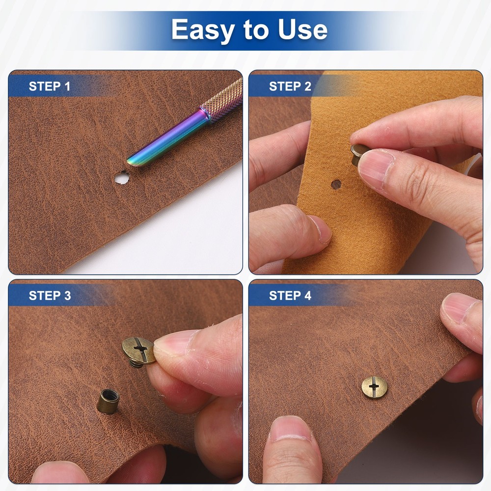 25set Phillips Chicago Screw M5x18mm Binding Post Screw, Red Copper