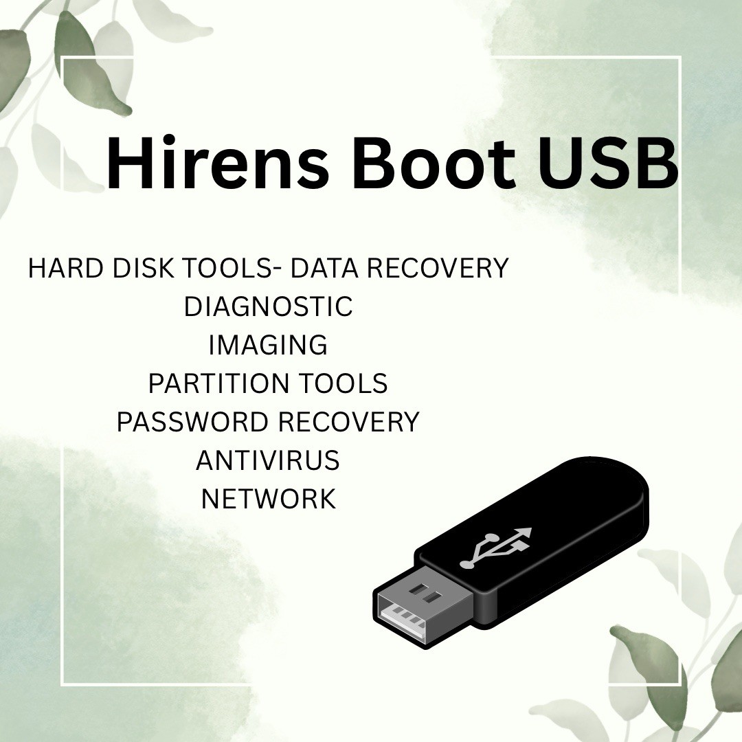 Hiren’s Boot USB 2025 Bootable Flash Drive Repair Password Reset Imaging IT