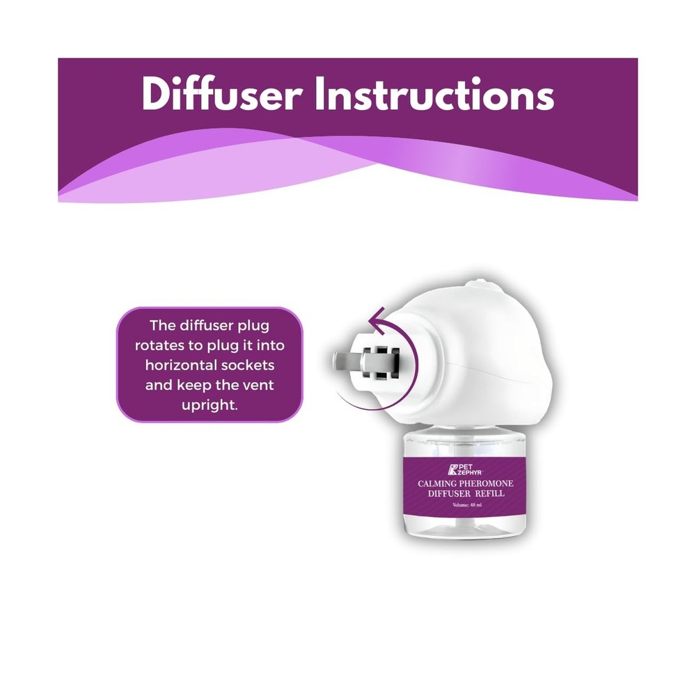 Cat Pheromone Diffuser Refill (Compatible with All Common Diffuser Heads) - 4...