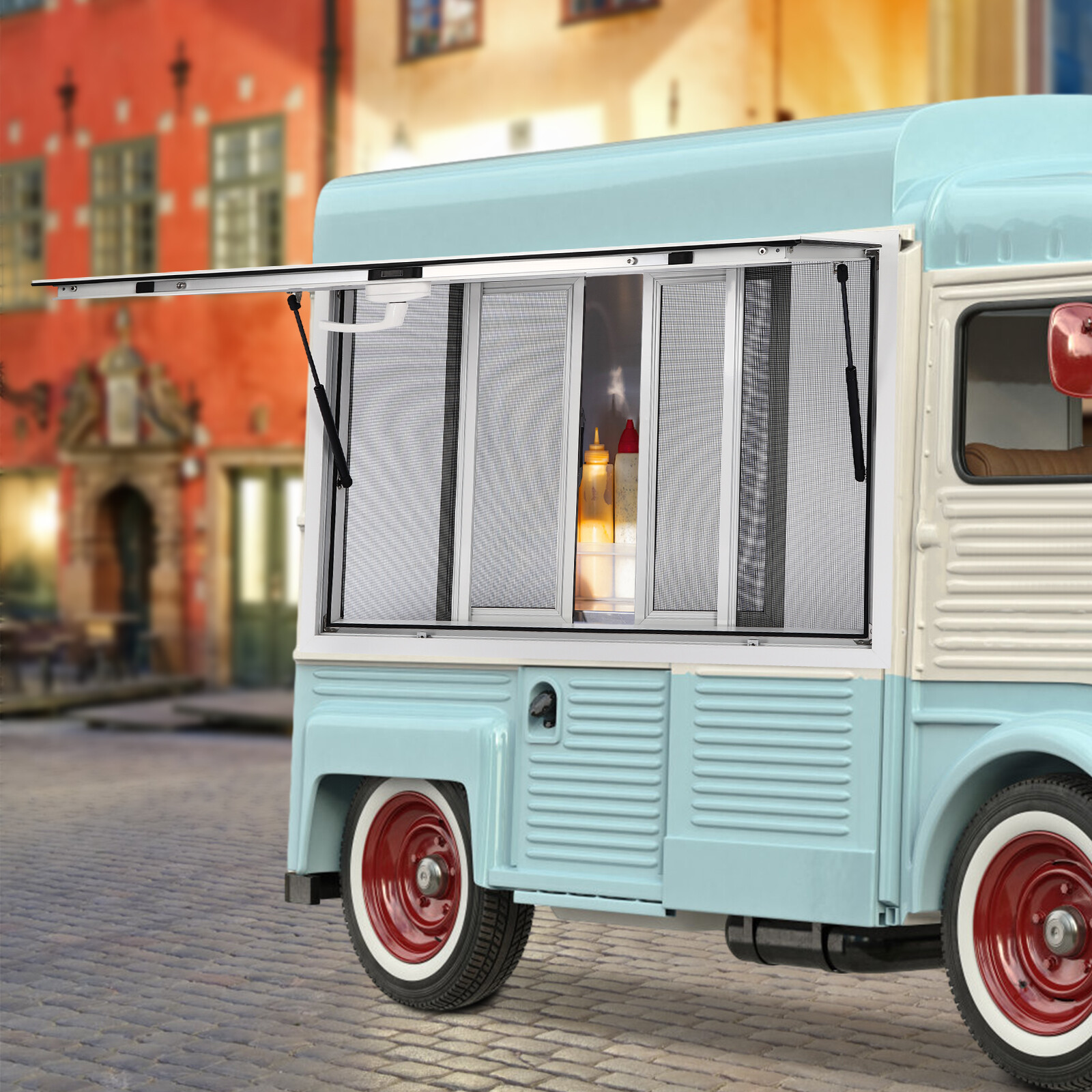 Concession Window Awning Food Stand Truck Sliding Screen Trailer Serving Window