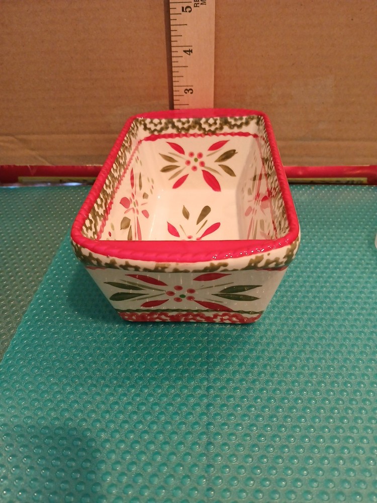 Temptations Holiday Rectangular Ceramic Loaf Pan with Lid