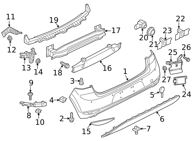 Genuine Volkswagen Mount Bracket 5G6-907-455-A