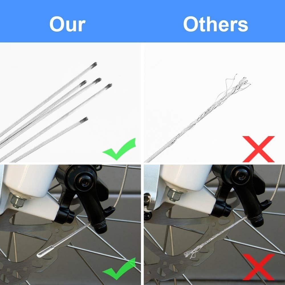 Corrosion-Resistant 10PCS Bicycle Brake Line Set with Caps for Easy Replacement