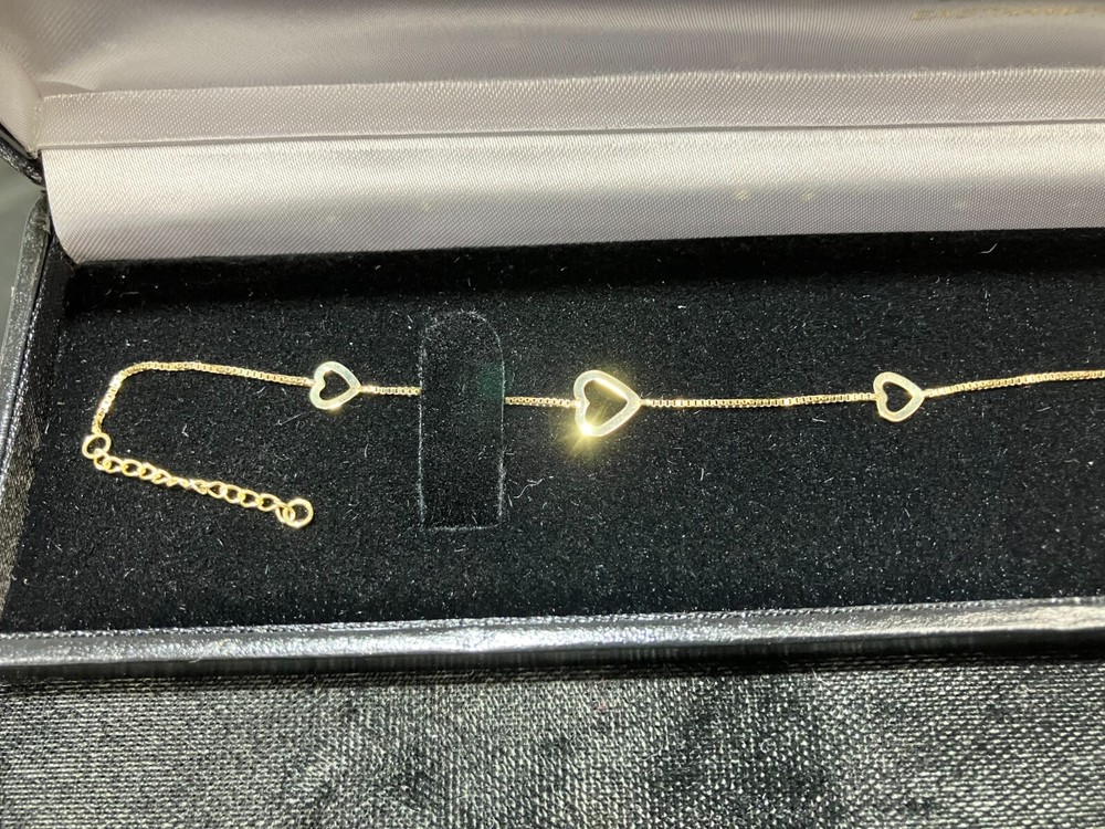 Gold Ajustable Heart Anklet